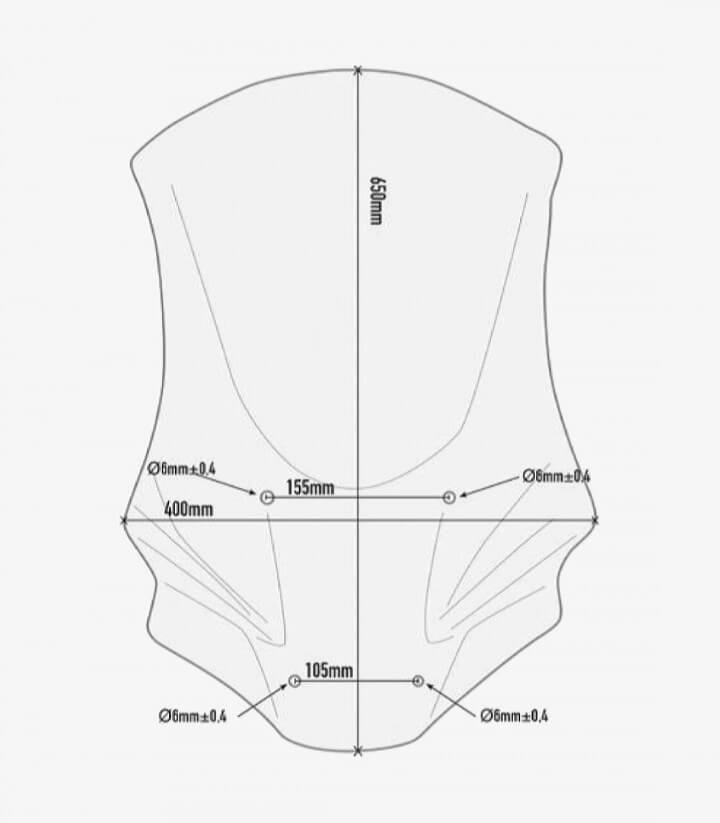 Parabrisas Transparente Givi D St Para Honda X Adv