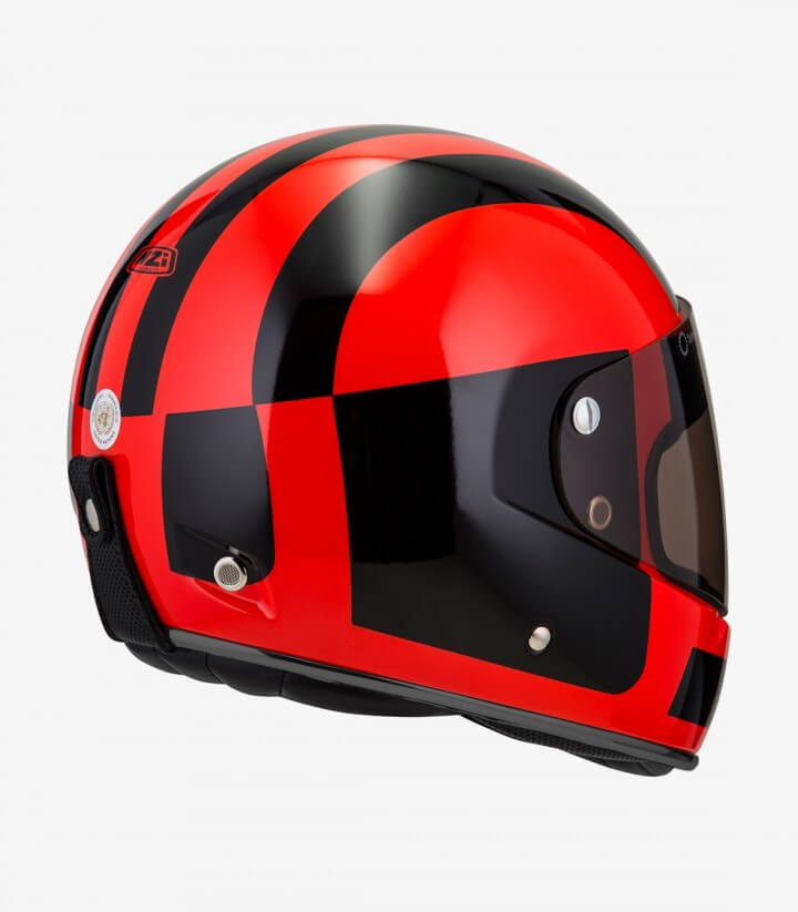 NZI Street Track 4 Comando Fluo Red Full Face Helmet