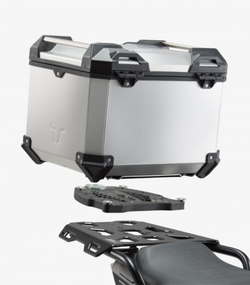Maleta Superior con Soporte TRAX ADV Plateada 38 L Triumph Sprint ST 1050 (05-15), Tiger 1050 SE (11-12) SW-MOTECH GPT.11.527.70