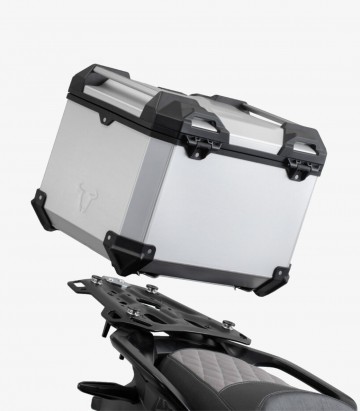 Maleta Superior con Soporte TRAX ADV Plateada 38 L Triumph Tiger 800 (10-18), Tiger 1200 XRX Low (17) SW-MOTECH GPT.11.747.70001