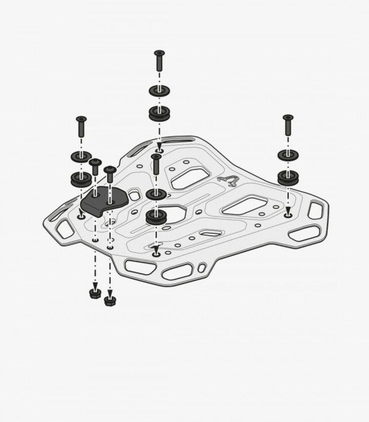 Maleta Superior con Soporte TRAX ADV Negra 38 L Triumph Tiger 900 (19-23), Tiger 1200 (22), Tiger 850 Sport (21) SW-MOTECH GP...