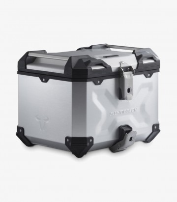 Maleta Superior con Soporte TRAX ADV Plateada 38 L Triumph Tiger 900 (19-23), Tiger 1200 (22), Tiger 850 Sport (21) SW-MOTECH GP
