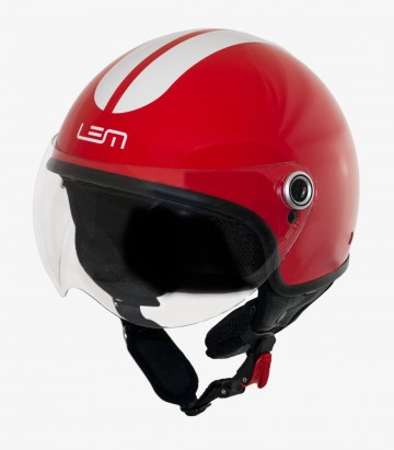 LEM Roger Go Fast Red & White Open Face Helmet