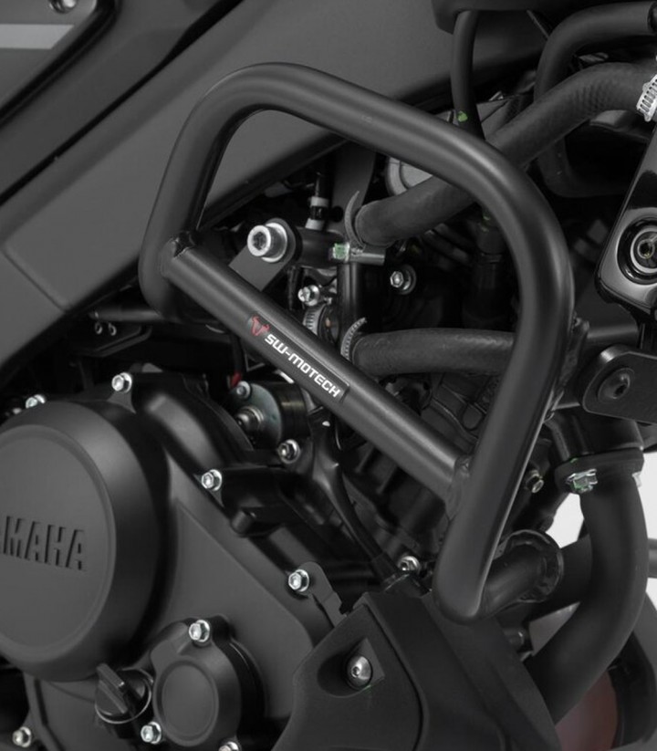 Defensas de Motor SW-MOTECH Yamaha MT-125 (20), XSR125 (21) en Negro SBL.06.977.10000/B
