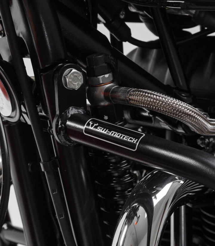 Defensas de Motor SW-MOTECH Triumph Thruxton 900 (04-15), Bonneville / SE / T100 (04-16) en Negro SBL.11.249.10000/B