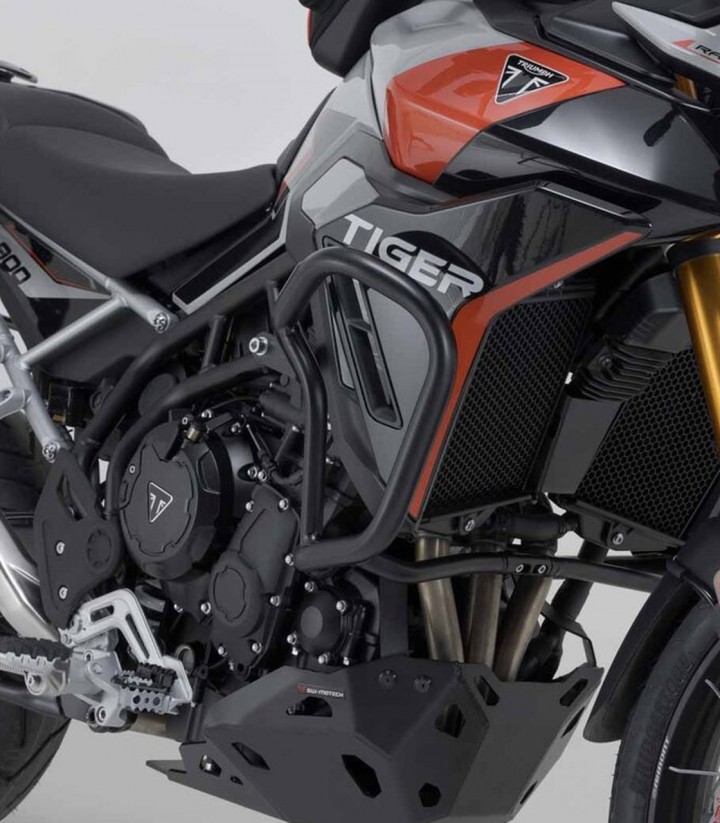 Motor-Sturzbügel SW-MOTECH Triumph Tiger 850 Sport (21), 900 (19-23), 900 Alpine/Desert Edition (25) in Schwarz SBL.11.953.10001