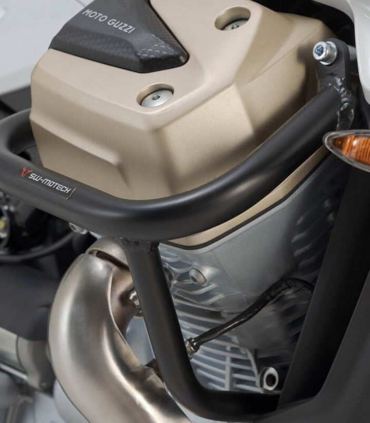 Defensas de Motor SW-MOTECH Moto-Guzzi Stelvio (23), V100 Mandello / S (22) en Negro SBL.17.038.10001/B