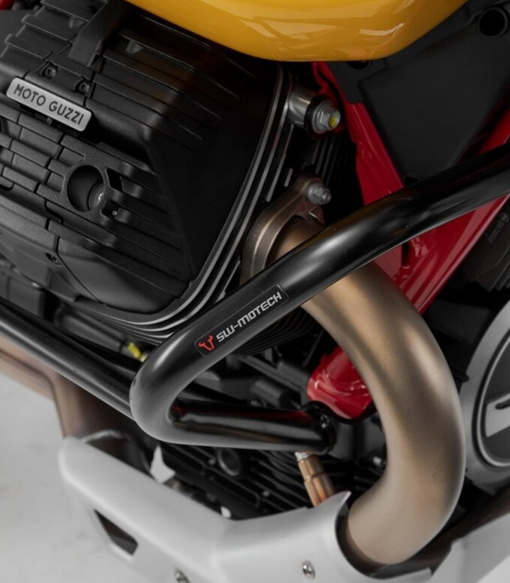 Defensas de Motor SW-MOTECH Moto-Guzzi V85 TT / Travel (19-24), V85 Strada (24) en Negro SBL.17.925.10001/B