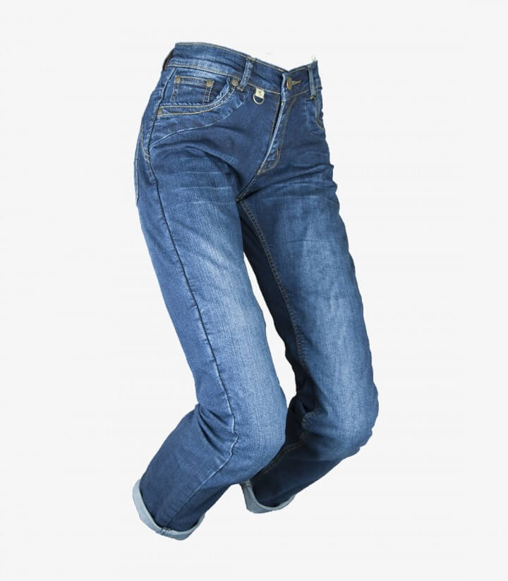 Damen-Motorradjeans By City Tejano III Lady Denimblau
