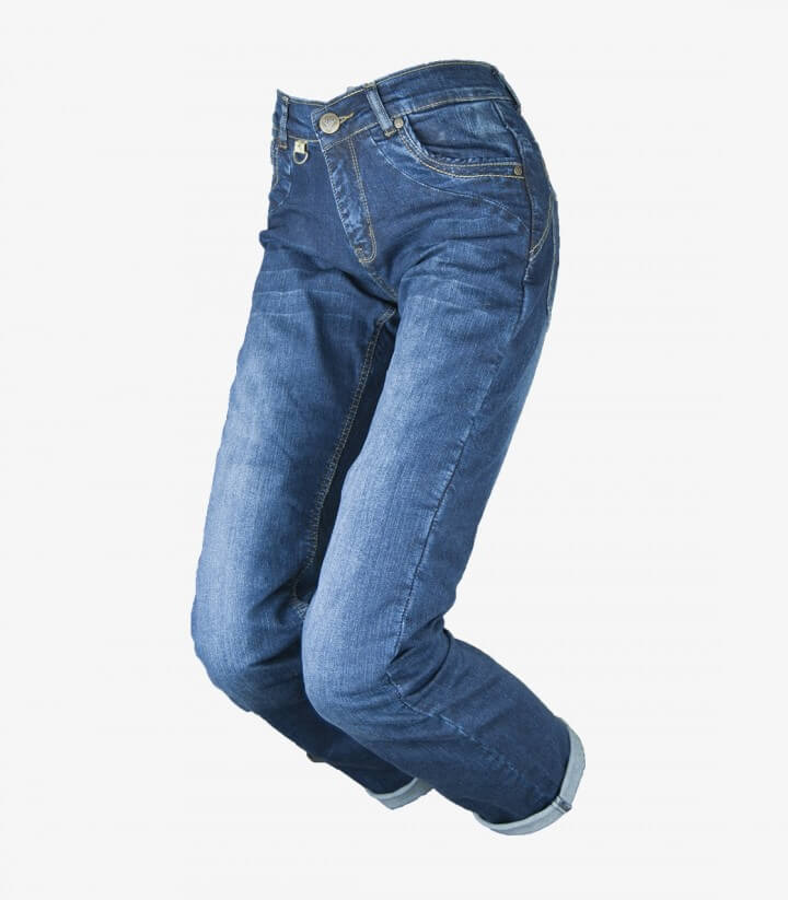 Damen-Motorradjeans By City Tejano III Lady Denimblau