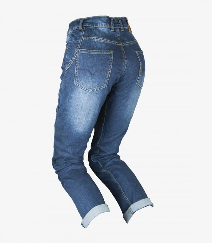 Damen-Motorradjeans By City Tejano III Lady Denimblau