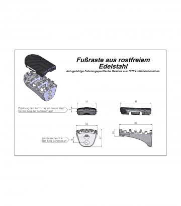 Reposapiés ION con Adaptadores SW-MOTECH para varios modelos de Honda FRS.01.011.10201/S