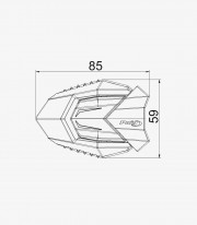 Topes anticaída R19 Kawasaki ER-6N de Puig 6054N