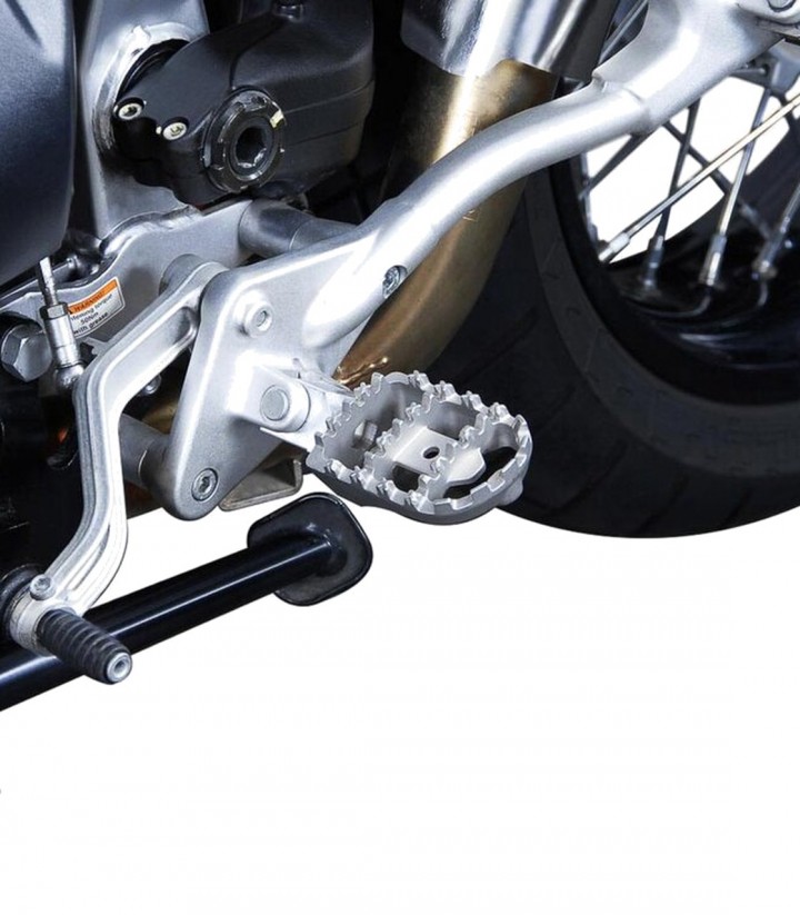 Reposapiés ION con Adaptadores SW-MOTECH para Varios modelos de Moto Guzzi, Honda, Suzuki, KTM, Kawasaki, Moto Morini, BMW y Ben