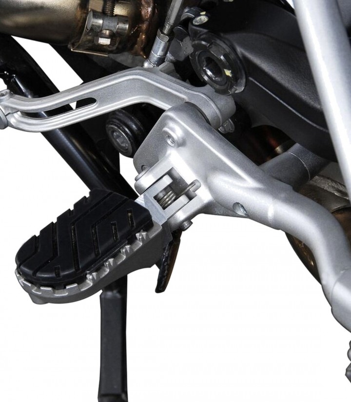 Reposapiés ION con Adaptadores SW-MOTECH para Varios modelos de Moto Guzzi, Honda, Suzuki, KTM, Kawasaki, Moto Morini, BMW y Ben