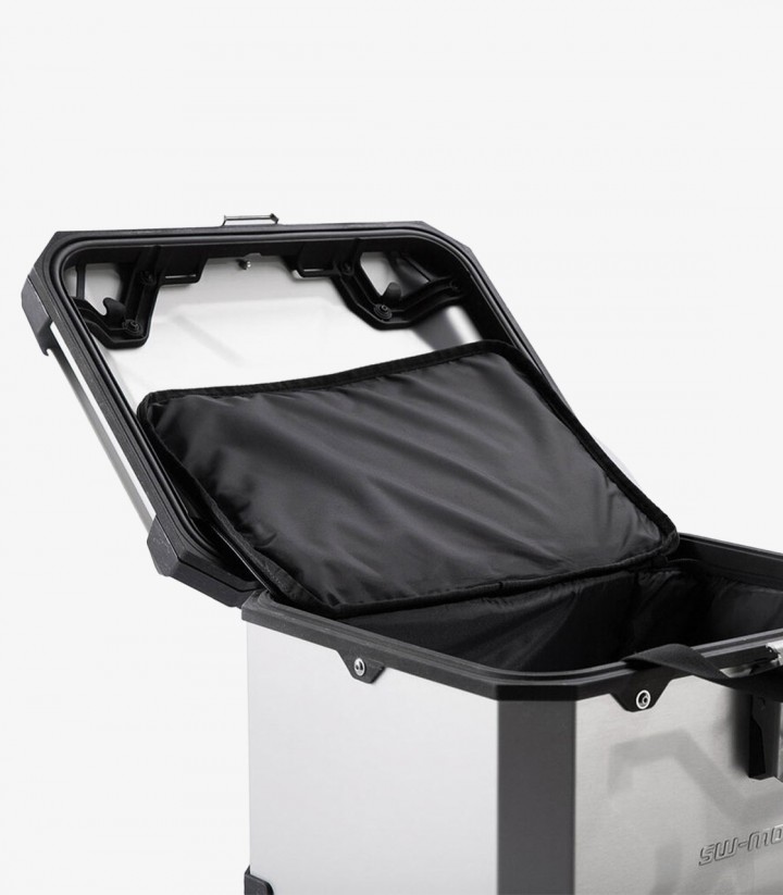 Topcase mit Träger TRAX ADV Silber 38 L Moto Guzzi V85 TT (24) SW-MOTECH GPT.17.632.70000/S