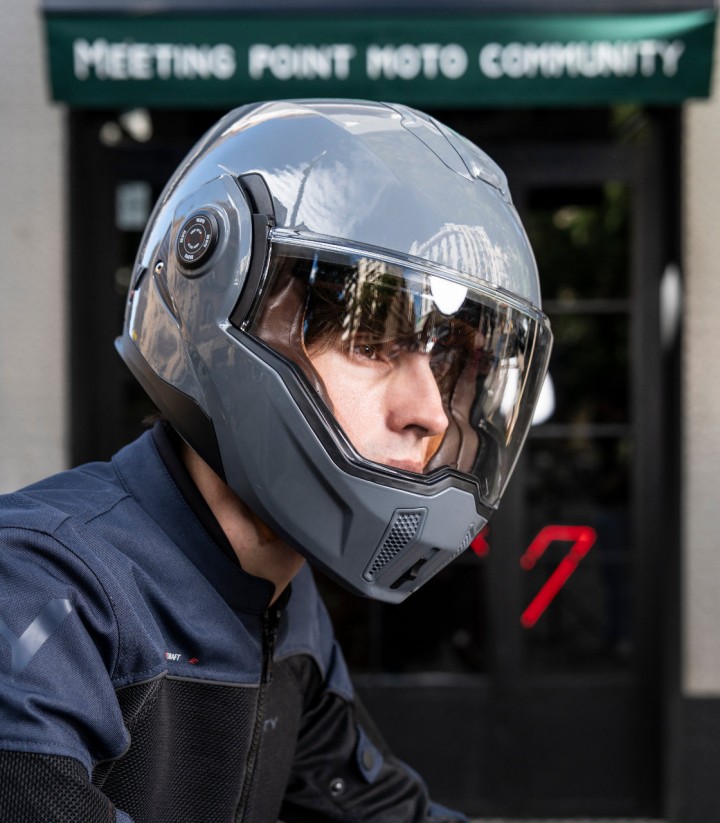 Klapphelm By City 180 Tech II Grau