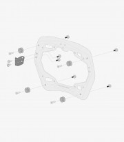 Maletas Laterales con Soporte TRAX ADV Plateadas 45 L Honda NT1100A / NT1100D (DCT) (21, 24), NT1100DE (DCT+ES) (24) SW-MOTEC...