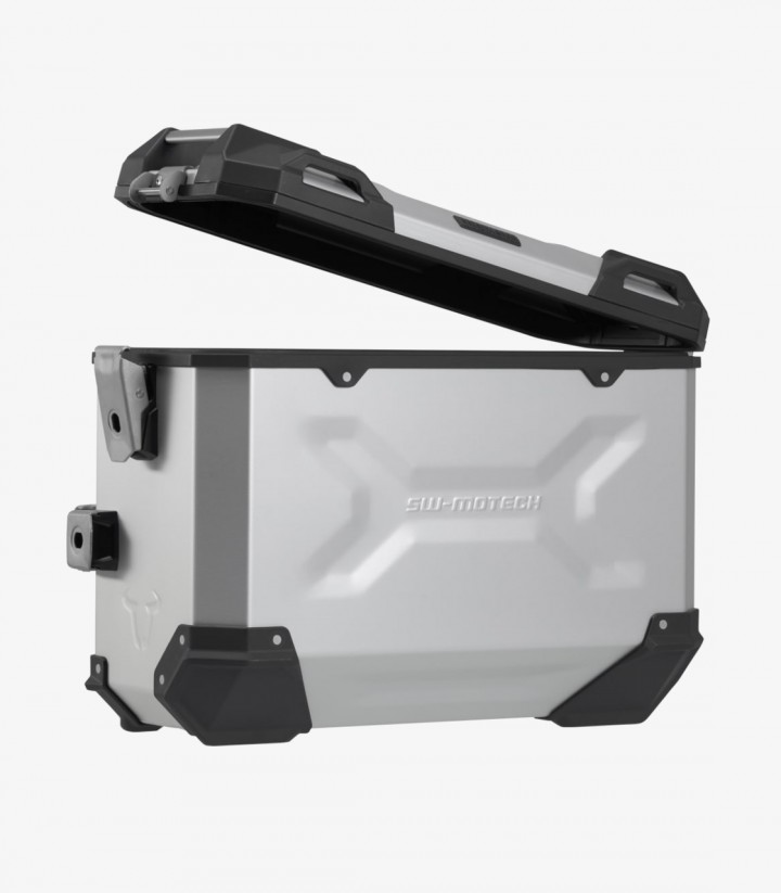 Seitenkoffer mit Träger TRAX ADV Silber 37 L Honda XL750 Transalp (22-24) / E-Clutch (25) SW-MOTECH KFT.01.070.70000/S
