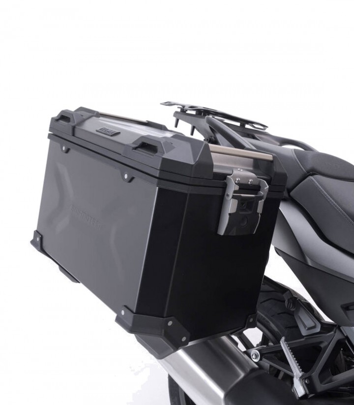 Seitenkoffer mit Träger TRAX ADV Schwarz 37 L Honda NT1100A / NT1100D (DCT) (21, 24), NT1100DE (DCT+ES) (24) SW-MOTECH KFT.01.05