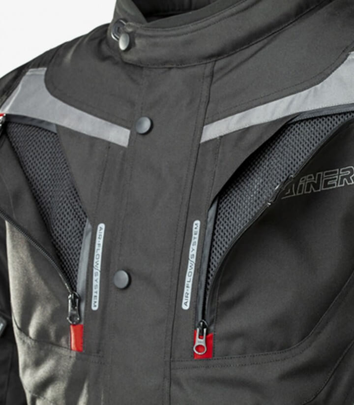 Chaqueta de Invierno unisex Rainers Duna negro y rojo DUNAN