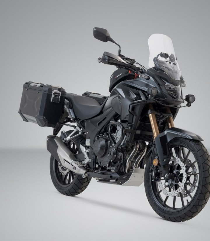 Maletas Laterales con Soporte TRAX ADV Negras 37 L Honda CB500F/X (12-18), CBR500R (12-15), NX500 (23) SW-MOTECH KFT.01.400.7...