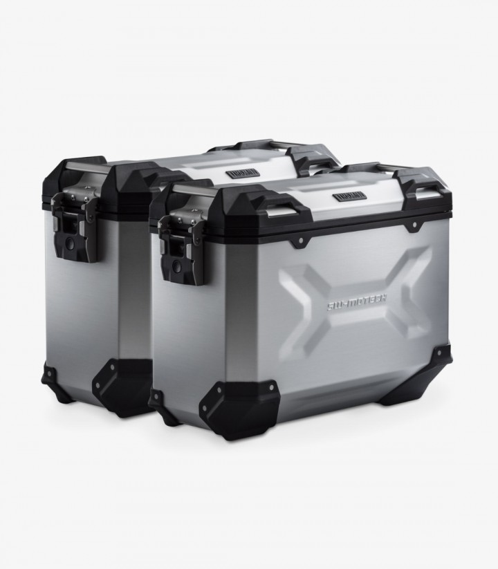 Maletas Laterales con Soporte TRAX ADV Plateadas 37 L Honda CB500F/X (12-18), CBR500R (12-15), NX500 (23) SW-MOTECH KFT.01.40...