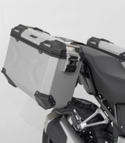 SW-MOTECH 37 L TRAX ADV Side Cases with Carrier for Honda CB500F/X (12-18), CBR500R (12-15), NX500 (23) Silver KFT.01.400.700...