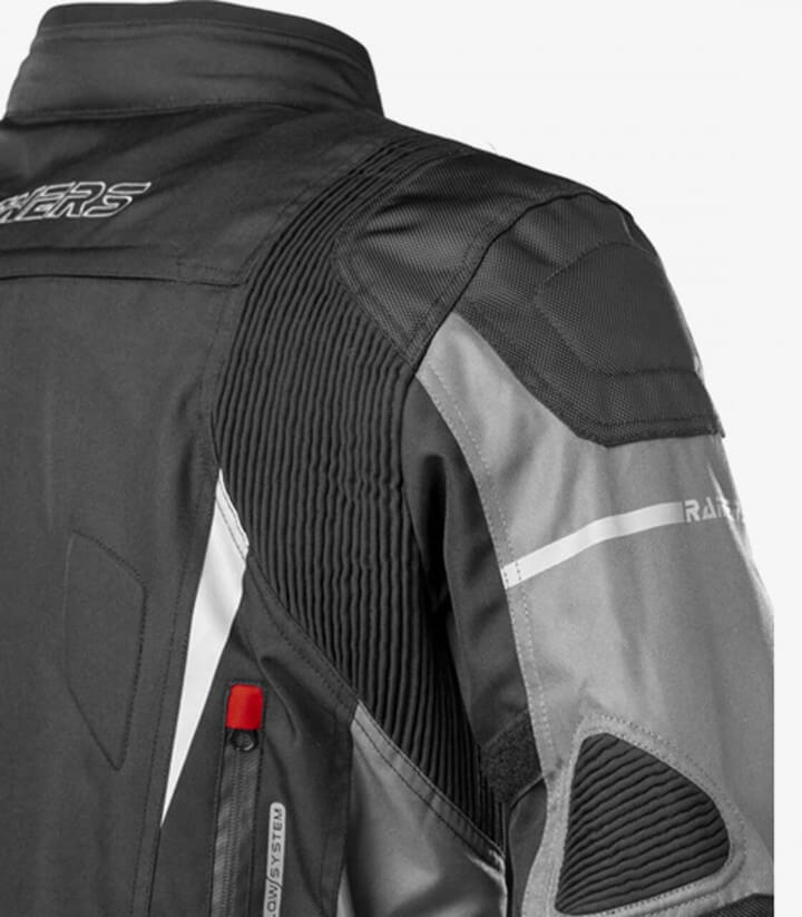 Duna black & red unisex Winter motorcycle Jacket by Rainers DUNAN