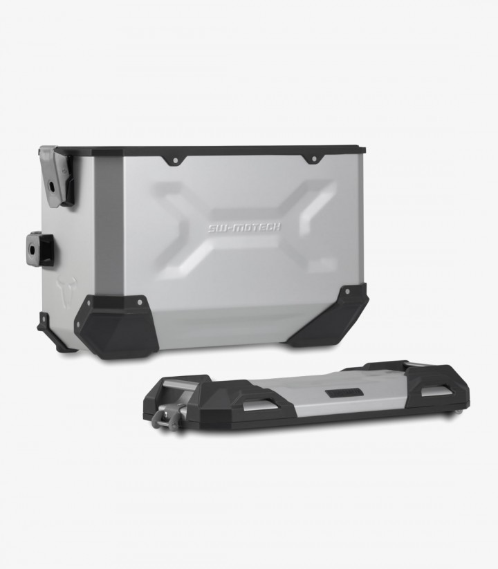 Seitenkoffer mit Träger TRAX ADV Silber 37 L Honda NC750XA/XD (20-24) SW-MOTECH KFT.01.841.70000/S