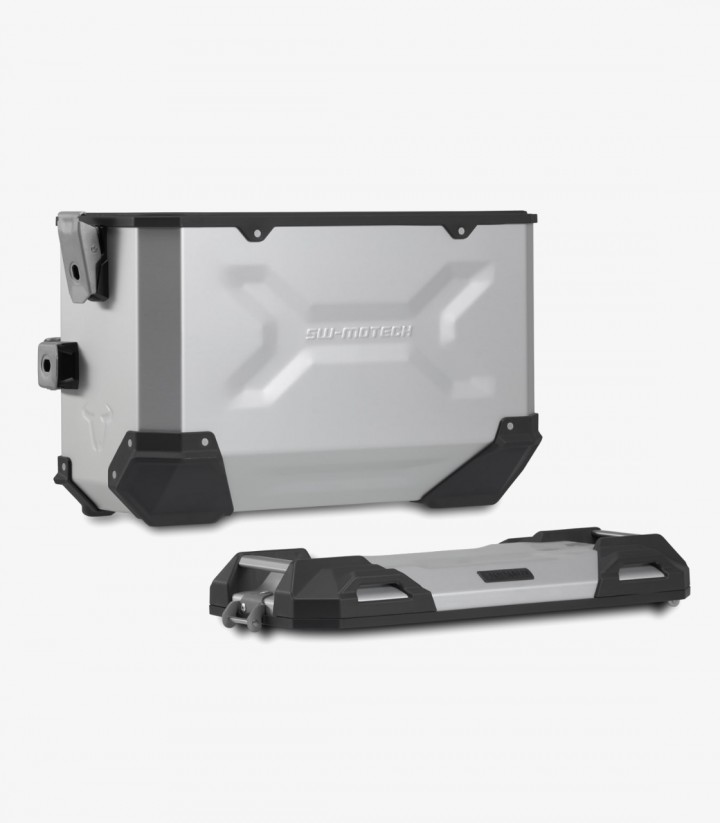Seitenkoffer mit Träger TRAX ADV Silber 45 L Honda NC750XA/XD (20-24) SW-MOTECH KFT.01.841.70100/S