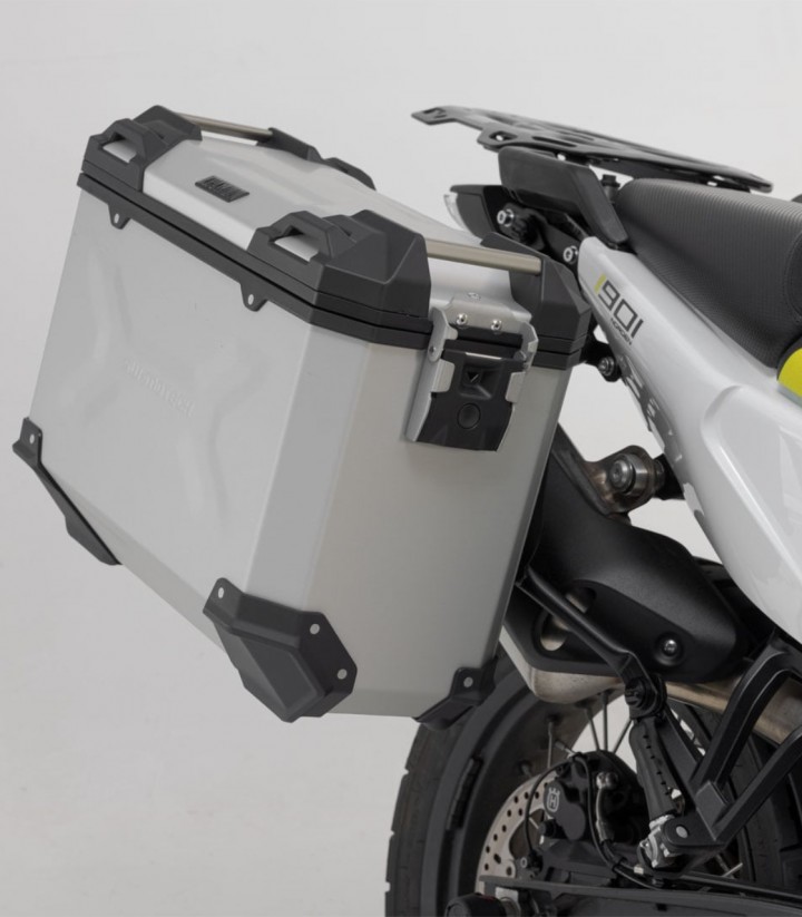 Maletas Laterales con Soporte TRAX ADV Plateadas 45/37L Husqvarna Norden 901 / Expedition (21/23) SW-MOTECH KFT.03.992.70000/...