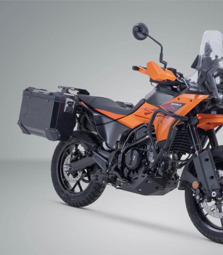 Maletas Laterales con Soporte TRAX ADV Negras 37 L KTM 125/390 Enduro R/SMC R, 250/390 Adventure (25) SW-MOTECH KFT.04.417.70...