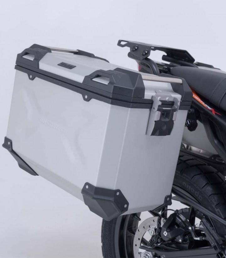 Maletas Laterales con Soporte TRAX ADV Plateadas 45 L KTM 125/390 Enduro R/SMC R, 250/390 Adventure (25) SW-MOTECH KFT.04.417...