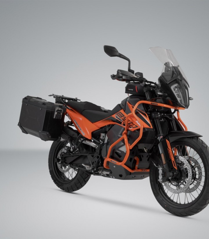 Maletas Laterales con Soporte TRAX ADV Negras 45/37 L varios modelos de KTM SW-MOTECH KFT.04.521.70001/B KFT.04.521.70001/B