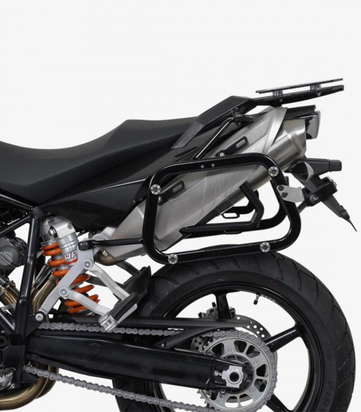 Maletas Laterales con Soporte TRAX ADV Negras 37 L KTM 950 Supermoto (05-07), 990 SM (07), 990 SM R (07-13)/T (08-14) SW-MOTE...