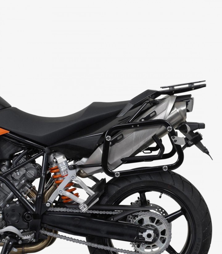 Seitenkoffer mit Träger TRAX ADV Silber 45 L KTM 950 Supermoto (05-07), 990 SM (07), 990 SM R (07-13)/T (08-14) SW-MOTECH KFT.04