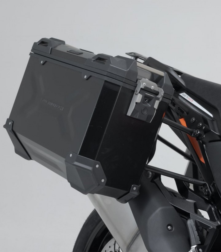 SW-MOTECH 45/37 L TRAX ADV Side Cases with Carrier for KTM 1290 Super Adventure (21), 1390 Super Adventure R/S (24) Black KFT...