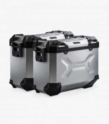 Maletas Laterales con Soporte TRAX ADV Plateadas 37 L Suzuki V-Strom 1000 (14-19) SW-MOTECH KFT.05.440.70001/S