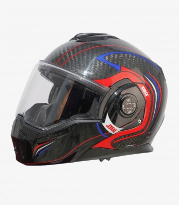 Casco Modular By City 180 Tech II Rojo en Carbono