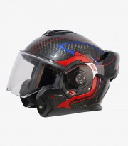 Casco Modular By City 180 Tech II Rojo Carbono
