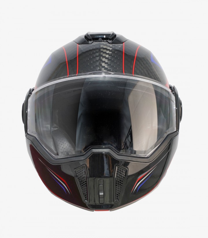 Klapphelm By City 180 Tech II Carbon Rot