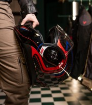 Casco Modular By City 180 Tech II Rojo Carbono
