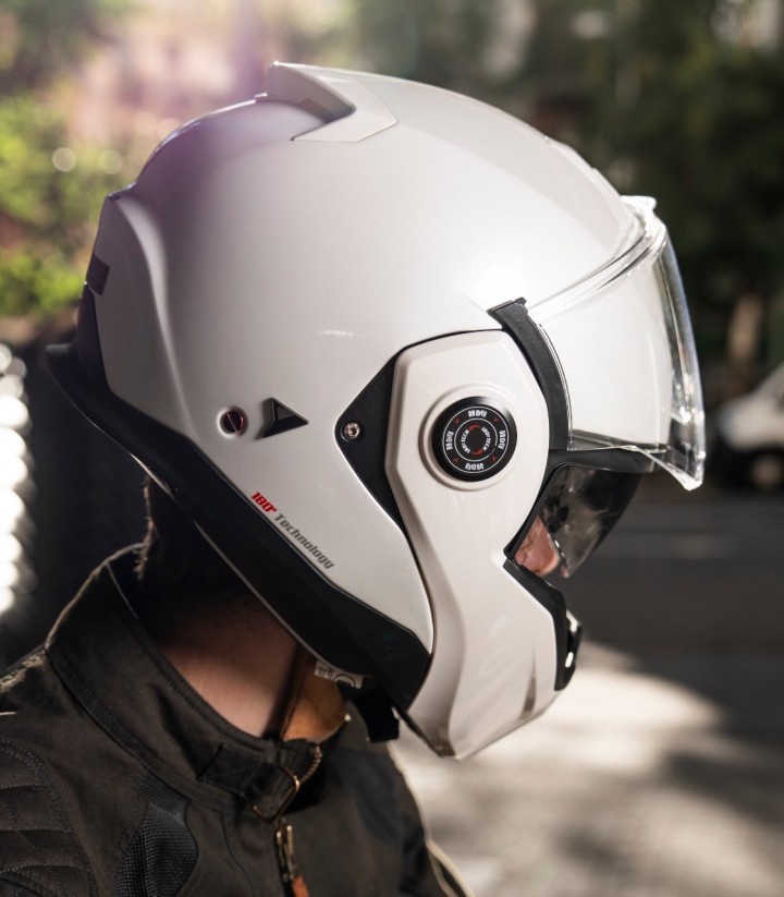 Casco Modular By City 180 Tech II Blanco Brillante