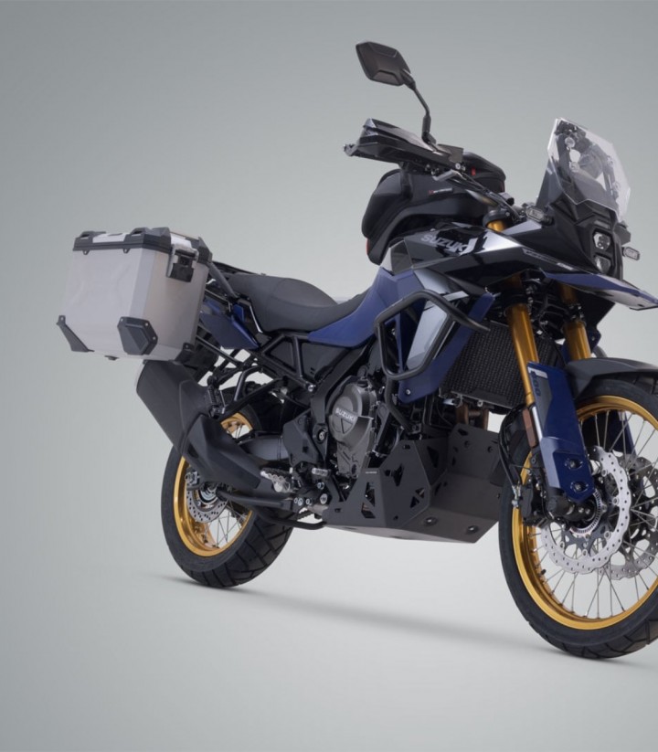 Maletas Laterales con Soporte TRAX ADV Plateadas 45/37 L Suzuki V-Strom 800 (22) SW-MOTECH KFT.05.845.70000/S KFT.05.845.70000/S