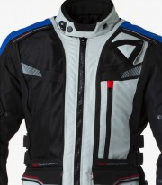 Trivor blue & grey unisex Winter motorcycle Jacket by Rainers Trivor A