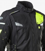 Trivor black & fluor unisex Winter motorcycle Jacket by Rainers Trivor F