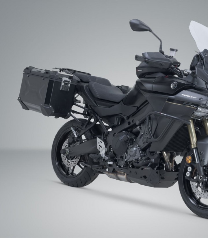 Seitenkoffer mit Träger TRAX ADV Schwarz 45 L Yamaha Tracer 9 (24) SW-MOTECH KFT.06.597.70100/B
