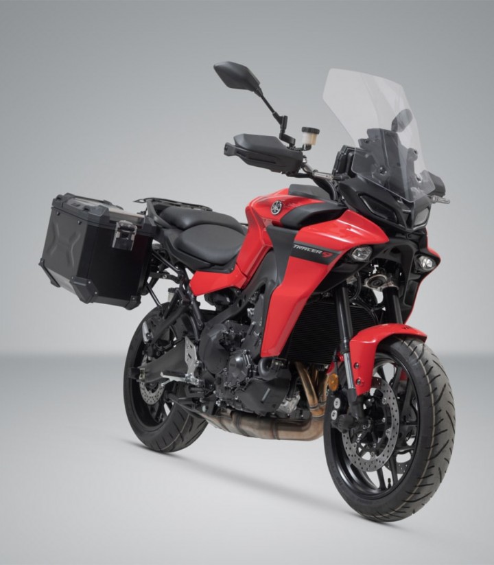 Seitenkoffer mit Träger TRAX ADV Schwarz 45 L Yamaha Tracer 9 (20-24) SW-MOTECH KFT.06.921.70100/B