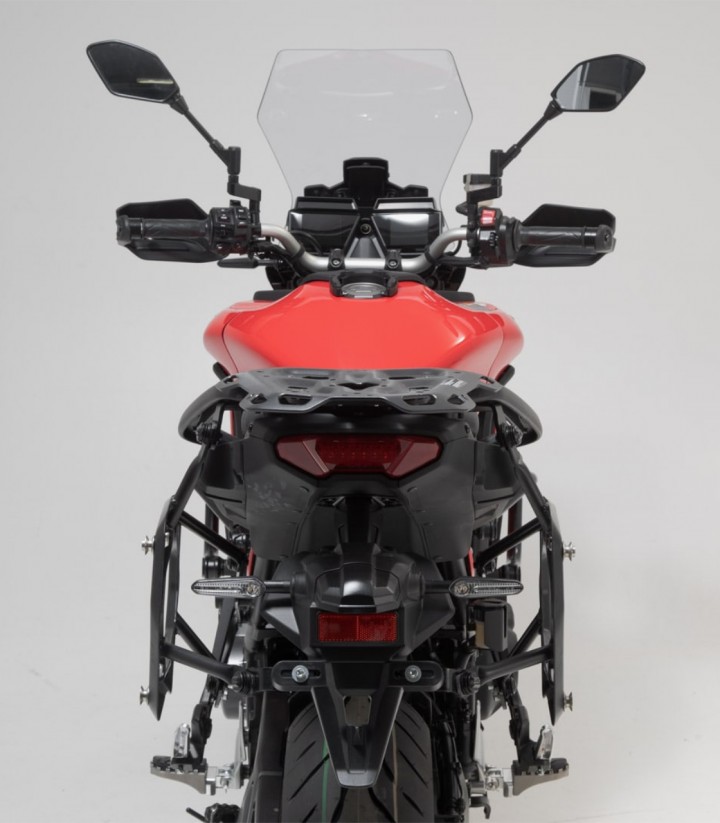 Seitenkoffer mit Träger TRAX ADV Silber 45 L Yamaha Tracer 9 (20-24) SW-MOTECH KFT.06.921.70100/S